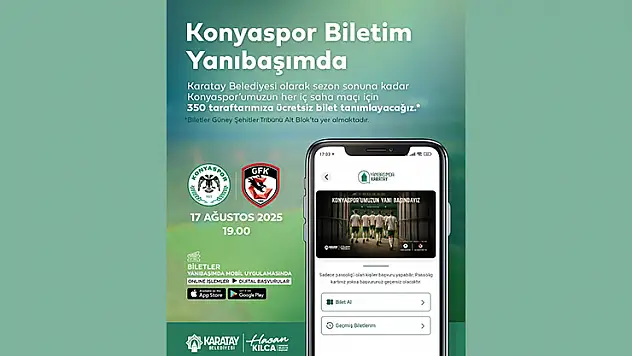 Karatay Belediyesi'nden bilet jesti