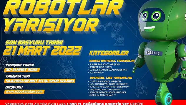 Karatay Belediyesinden 'Robokaratay Robot Yarışması'
