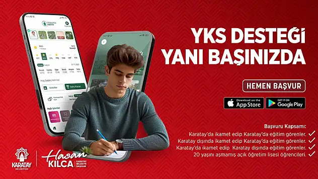 Karatay Belediyesinden YKS'ye girecek öğrencilere sınav ücreti desteği 