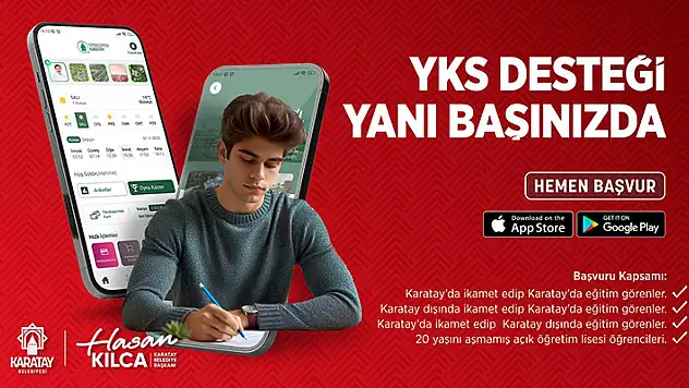 Karatay Belediyesinden YKS'ye girecek öğrencilere sınav ücreti desteği 