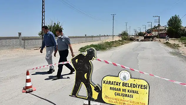 Karatay Belediyesinin bölgedeki yol genişletme çalışması devam ediyor
