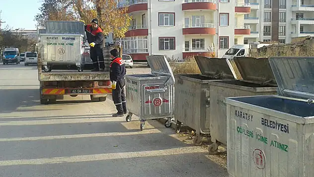 Karatay'da çöp konteynerleri yenileniyor