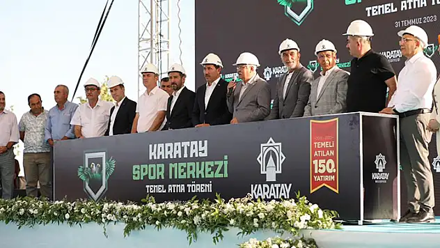 Karatay'da Karaaslandede Mahallesi'nde yapılacak Karatay Spor Merkezi'nin temeli atıldı
