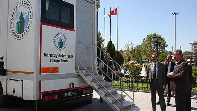 Karatay'da mobil taziye aracı hizmete girdi