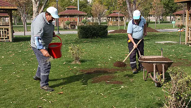 Karatay'da yeşil alanlar kışa hazırlanıyor