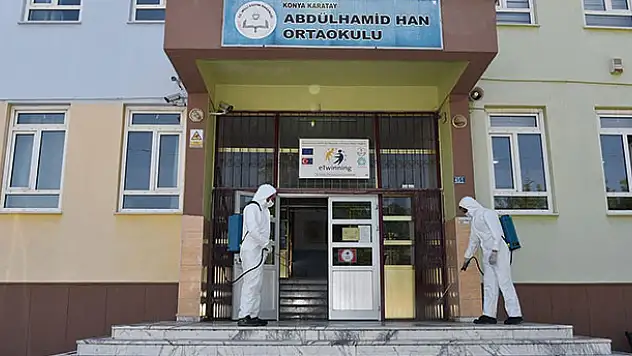 Karatay'da YKS ve LGS öncesinde tüm okullar dezenfekte ediliyor