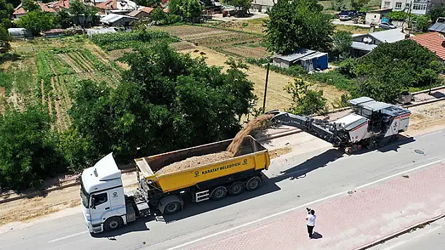 Karatay'da yol ve asfalt çalışmaları sürüyor