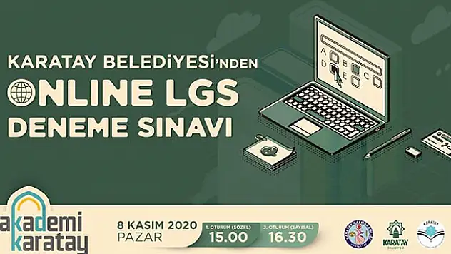 Karatay'daki öğrencilere online deneme sınavı