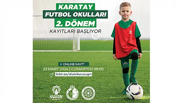 Karatay Futbol Okulları 2. dönem kayıtları başladı