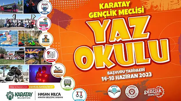 Karatay Gençlik Meclisi Yaz Okulu başvuruları başladı
