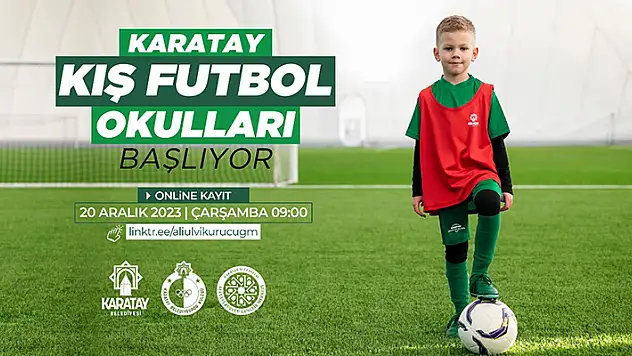 Karatay Kış Futbol Okulları için kayıtlar başladı