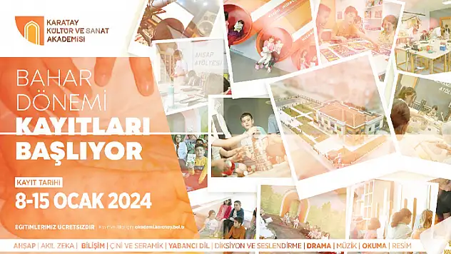 Karatay Kültür ve Sanat Akademisi Bahar Dönemi kayıtları başladı