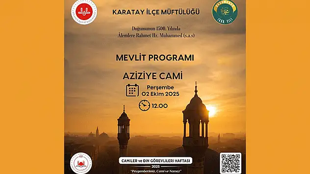 Karatay Müftülüğü'nden Mevlit programı