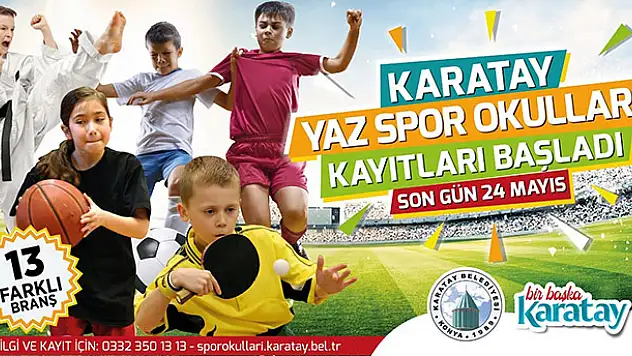 Karatay Yaz Spor Okullarının ön kayıtları başladı 