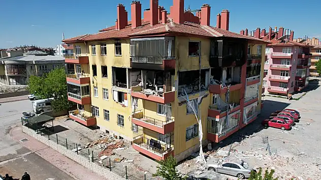 Karatay'daki doğal gaz patlamasının şiddeti gündüz ortaya çıktı