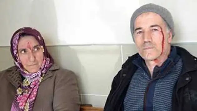 Karı koca adliye önünde dayak yedi
