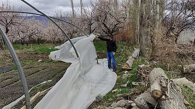 Kars'ta şiddetli rüzgar hasara neden oldu