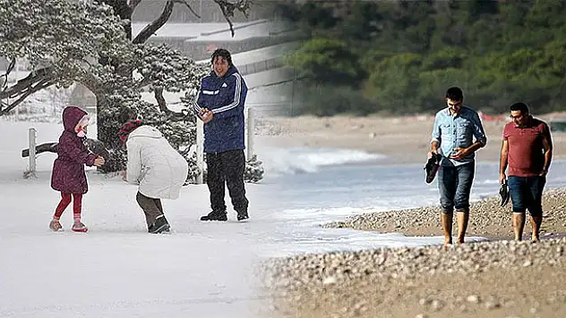 Kartalkaya'da kar, Fethiye'de güneş keyfi