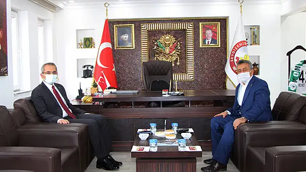 Kaymakam Pişkin'den, Başkan Tutal'a ziyaret