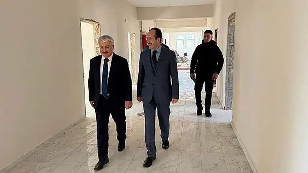 Kaymakam Yiğit'ten yeni Müftülük hizmet binasına yerinde inceleme
