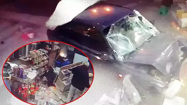 Kayseri'de dehşet! Kalp krizi geçiren sürücü, 4 kişiye çarparak dükkana daldı
