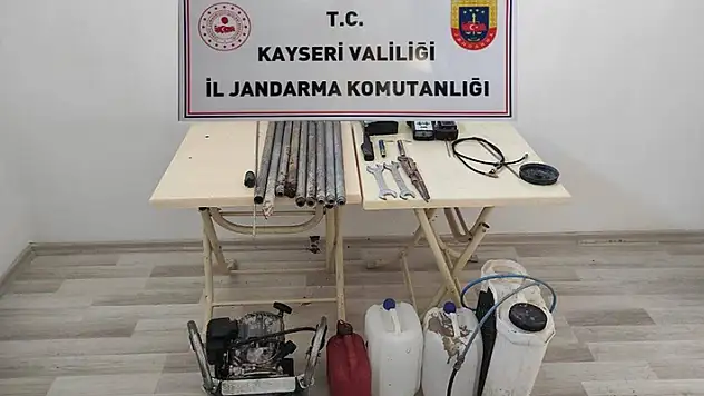 Kayseri'de kaçak kazıya suçüstü: 6 gözaltı
