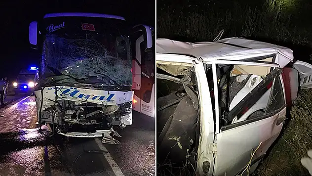 Kayseri'de yolcu otobüsü ile otomobil çarpıştı, 2 kişi öldü, 20 kişi yaralandı
