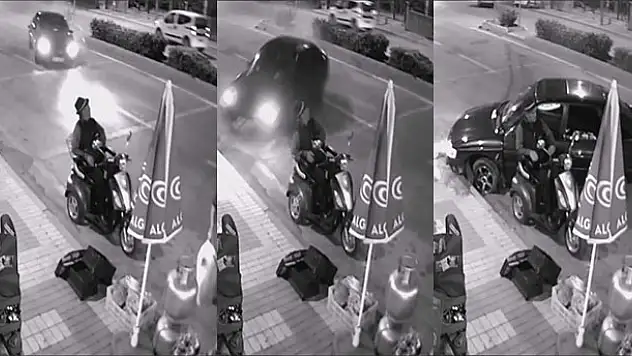 Kaza anı güvenlik kamerasında