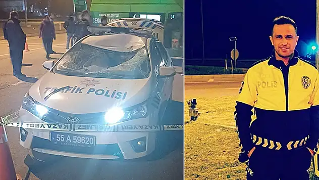 Kazaya karışan otomobil kaçarken polis memuruna çarptı: 1 şehit, 1 yaralı
