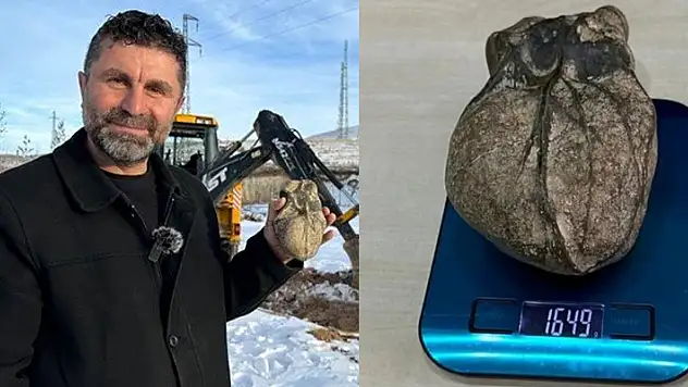 Kazı çalışmalarında kalp şeklinde taş bulundu: Göktaşı olabilir, incelenmesi gerek
