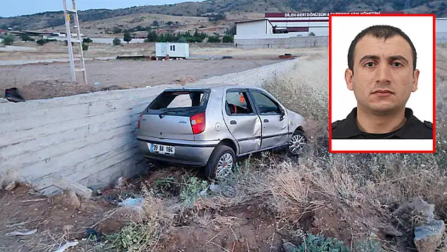 Kırıkkale-Konya kara yolunda otomobil takla attı, bir polis memuru hayatını kaybetti
