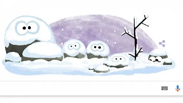Kış başladı! - Google'da kış 'doodle' oldu