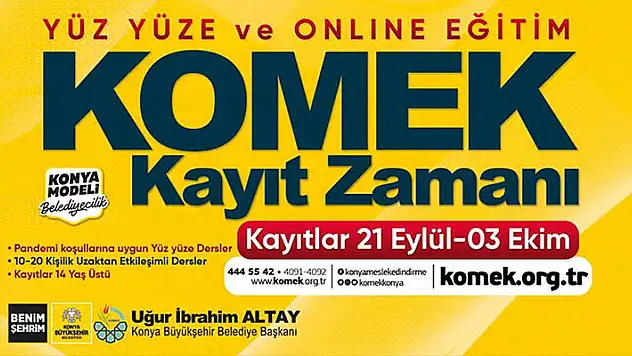 KOMEK ve ASEM'de yeni dönem kayıtları başlıyor
