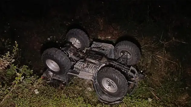 Kontrolden çıkan ATV kanala devrildi: 2 yaralı
