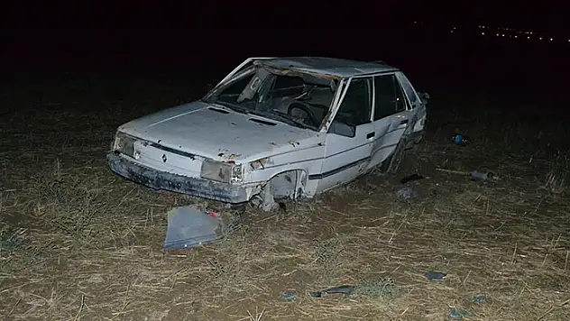 Kontrolden çıkan otomobil takla attı: 1 kişi yaralandı
