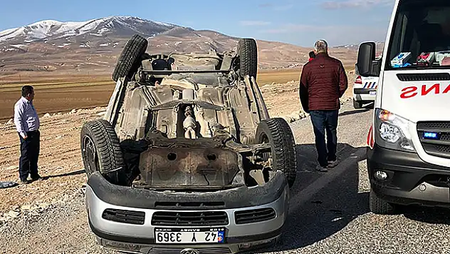 Kontrolden çıkan otomobil takla attı: 1 yaralı