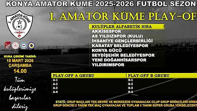 Konya 1. Küme'de normal sezon bitti! Play-off heyecanı