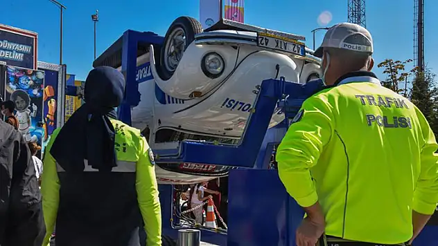 Konya 8. Bilim Festivali'nde Narkotır ve Emniyet Kemeri Simülasyon Aracı'na yoğun ilgi
