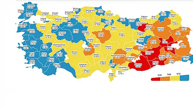 Konya, aşılamada yüzde 65'i geçti! Risk haritasındaki rengi değişti