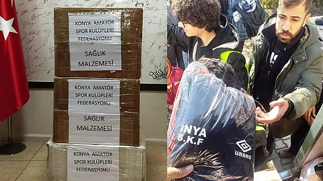 KONYA ASKF depremzedelere yardım elini uzattı