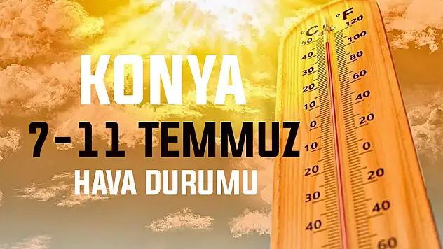 Konya bu hafta kavruluyor! Konya için haftalık hava durumu