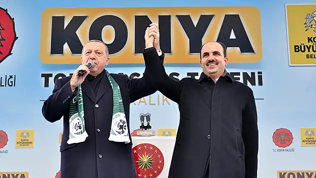 Konya Büyükşehir Belediye Başkanı Altay, Cumhurbaşkanı Erdoğan'a teşekkür etti
