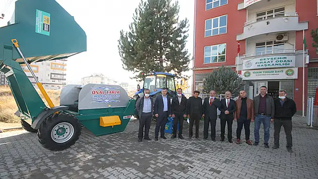Konya Büyükşehir Belediyesi'nden Beyşehirli çiftçilere makine desteği
