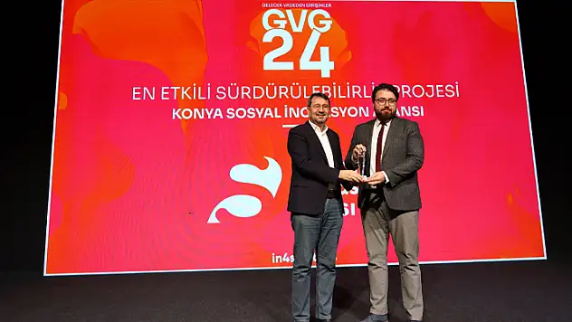 Konya Büyükşehir Belediyesi Sosyal İnovasyon Ajansı'na 'En Etkili Sürdürülebilirlik' ödülü 