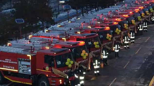 Konya Büyükşehir Belediyesinden 33 yeni itfaiye aracı