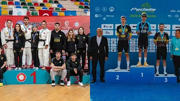 Konya Büyükşehir bisiklette zirvede, judoda kürsüde