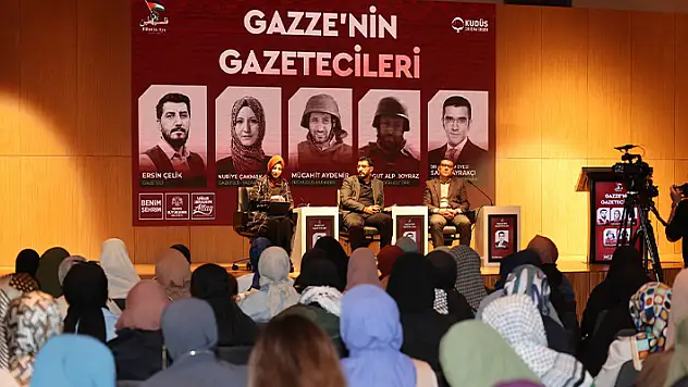 Konya Büyükşehir çatısı altındaki  Kudüs Çalışma Grubu, 'Gazze'nin Gazetecileri' konferansı düzenledi 