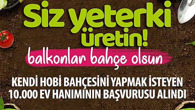 Konya Büyükşehir'den 10 bin ev hanımına fide desteği