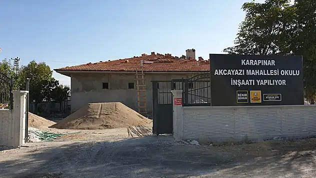 Konya Büyükşehir'den Akcayazı Mahallesine 4 derslikli okul
