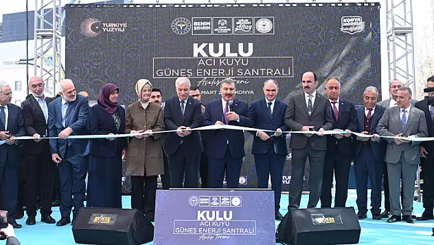 Konya Büyükşehir'in Kulu'ya kazandırdığı GES'in açılışını Sağlık Bakanı Koca yaptı